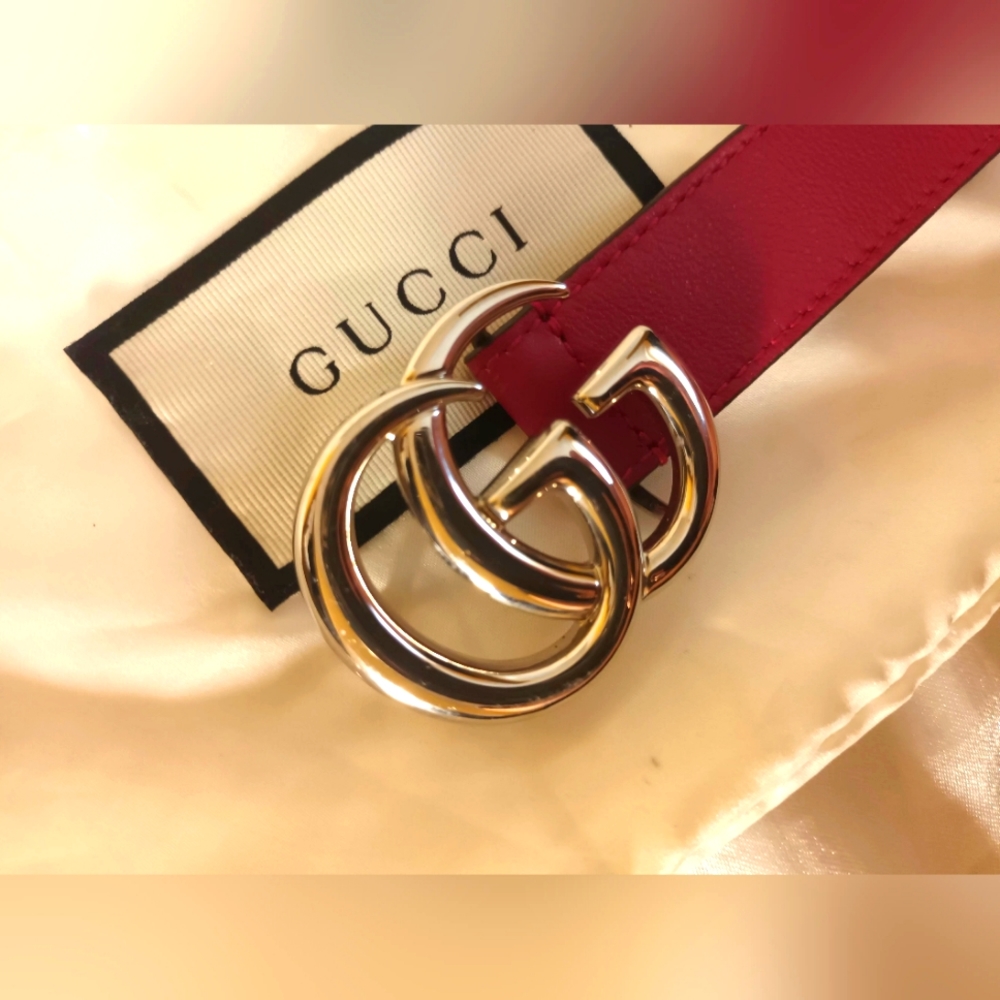 Gucci Marmont Belt Red leather Children Size